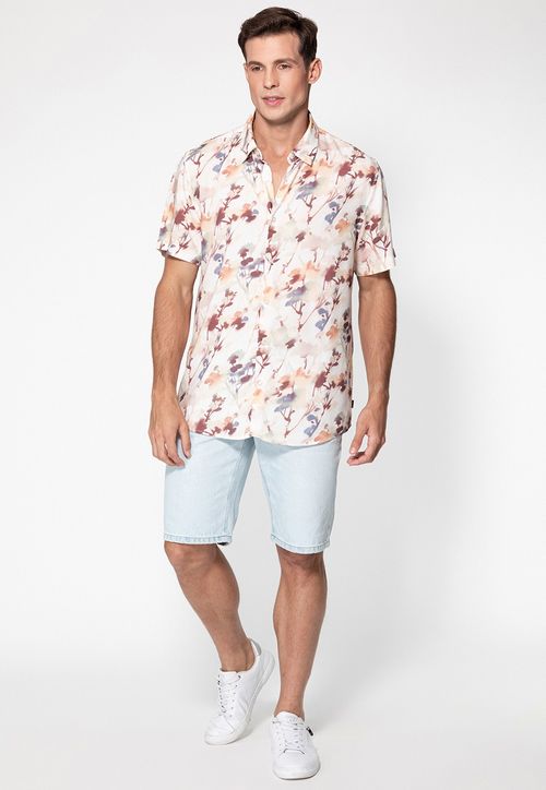 Camisa Manga Curta Desert Poppy Guess EST DESERT POPPY