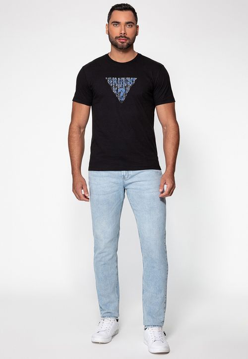 Camiseta Logo Falhado Guess Preto
