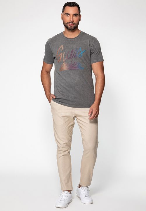 Camiseta Palm Trees Guess Preto