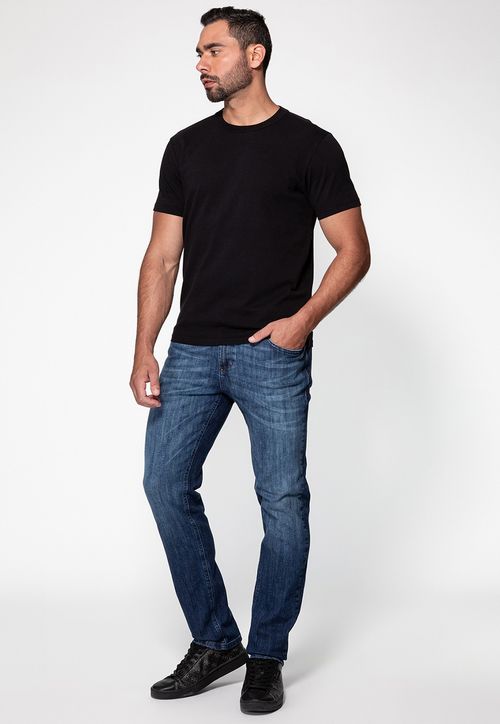 Calça Jeans Slim Straight Escura Guess Azul