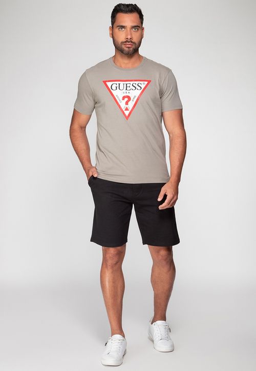 Camiseta Guess Triang Desgastado Verde Claro