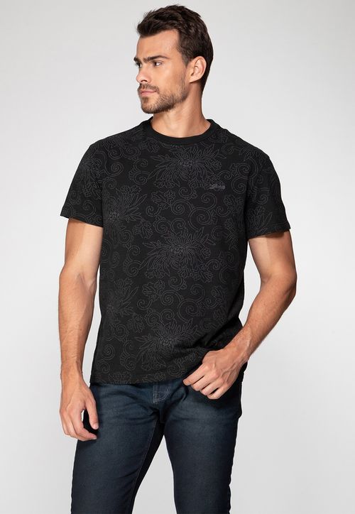 Camiseta Estampa Laser Guess Preto