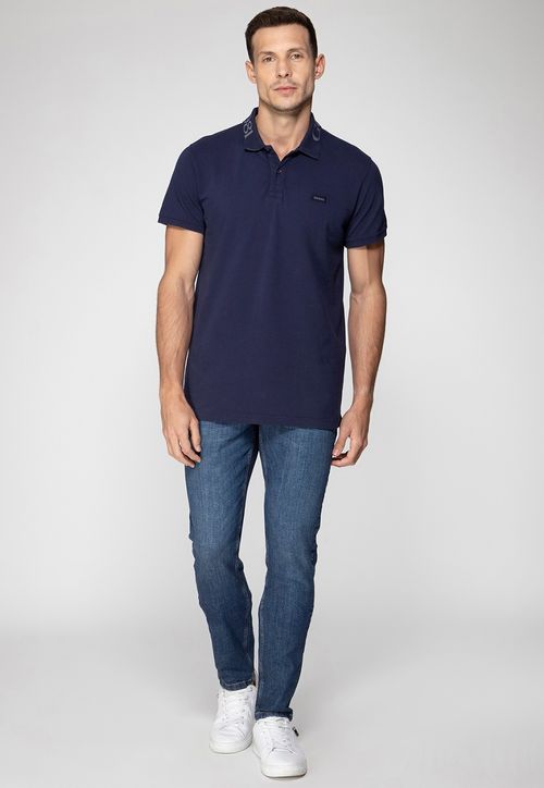 Calça Jeans Slim Tapered Azul