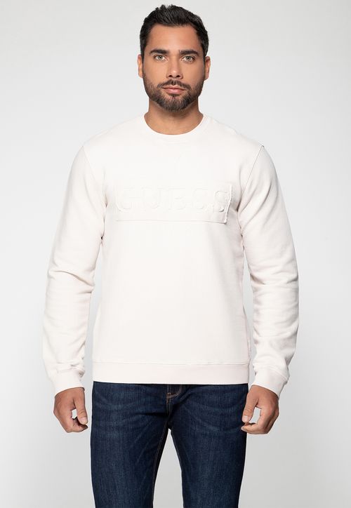 Blusa de Moletom Established 1981 Guess Bege