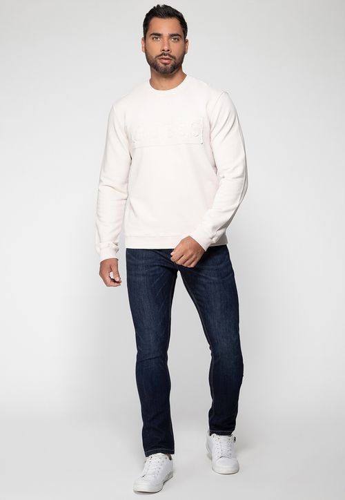 Blusa de Moletom Established 1981 Guess Bege