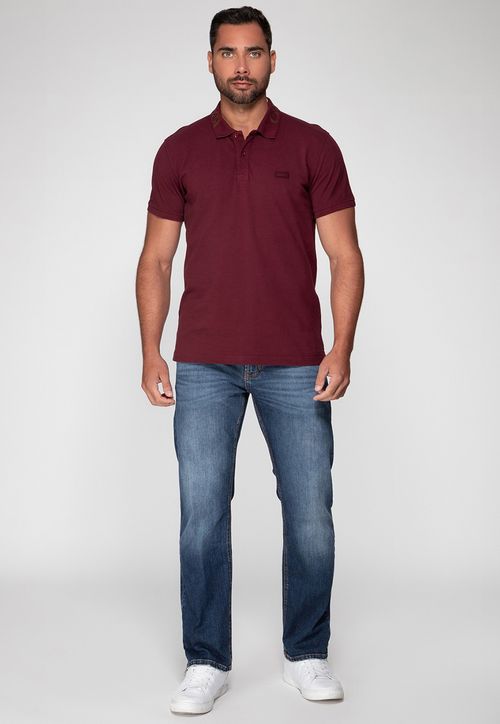 Camisa Polo Guess Gola Vinho