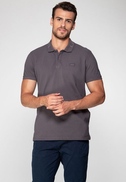 Camisa Polo Guess Gola Cinza