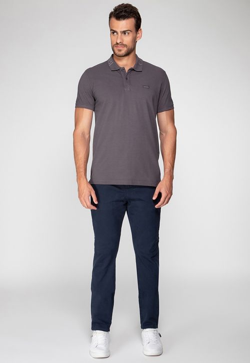 Camisa Polo Guess Gola Cinza