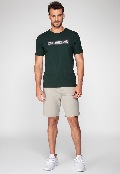 Camiseta Guess Metalizado Verde Escuro
