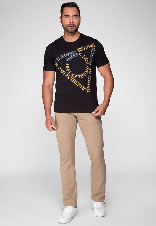 Camiseta Triângulo Authentic Guess Preto