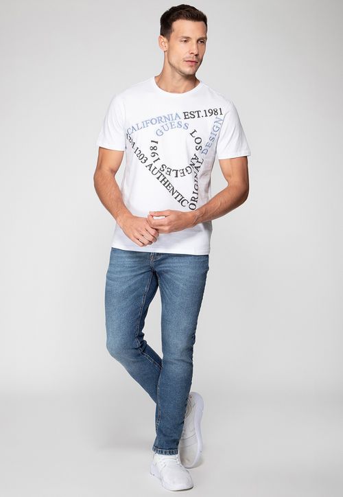 Camiseta Triângulo Authentic Guess Branco