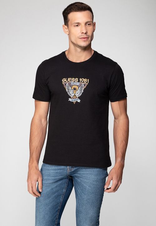 Camiseta Estampada Guess Tour Preto