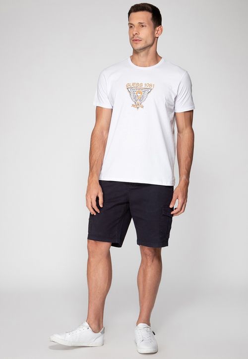 Camiseta Estampada Guess Tour Branco