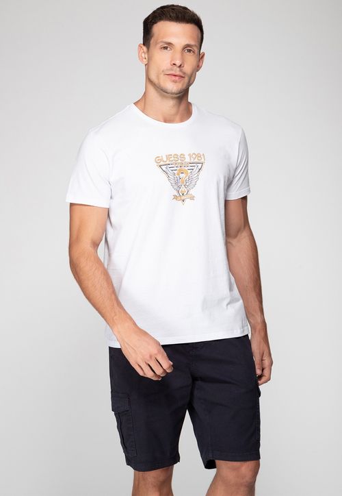 Camiseta Estampada Guess Tour Branco