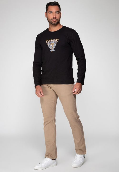 Camiseta Manga Longa Guess Tour Preto