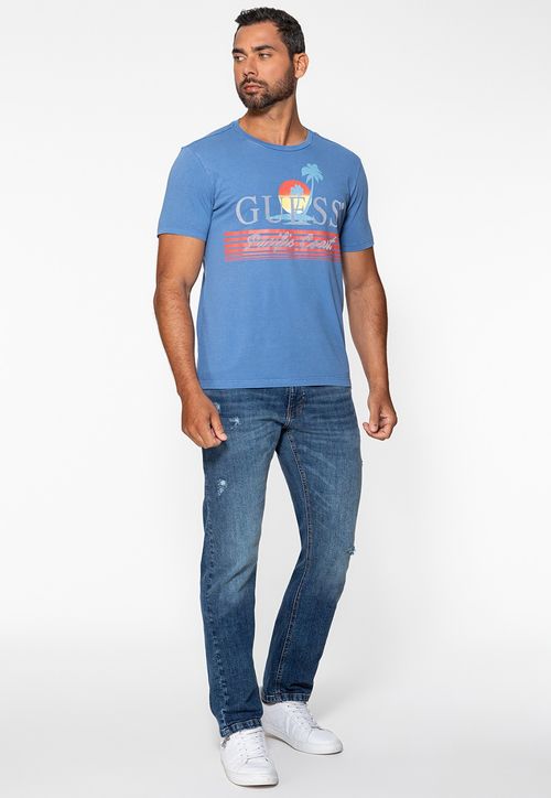 Camiseta Estampa Pacific Coast Azul