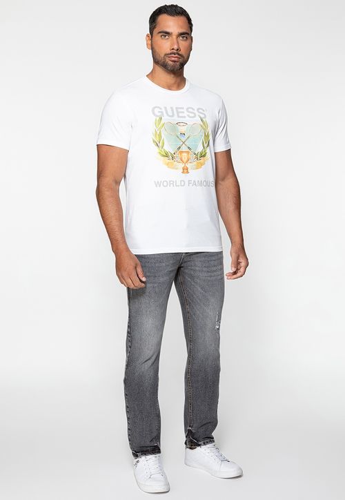 Camiseta Guess Silk Badminton Branco