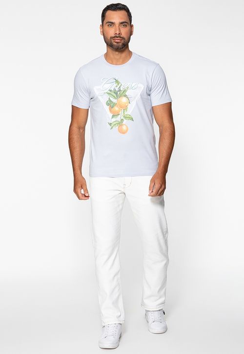 Camiseta Guess Silk Apricot Cinza Claro