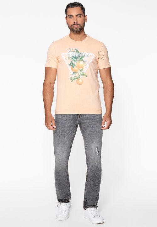 Camiseta Guess Silk Apricot Salmão