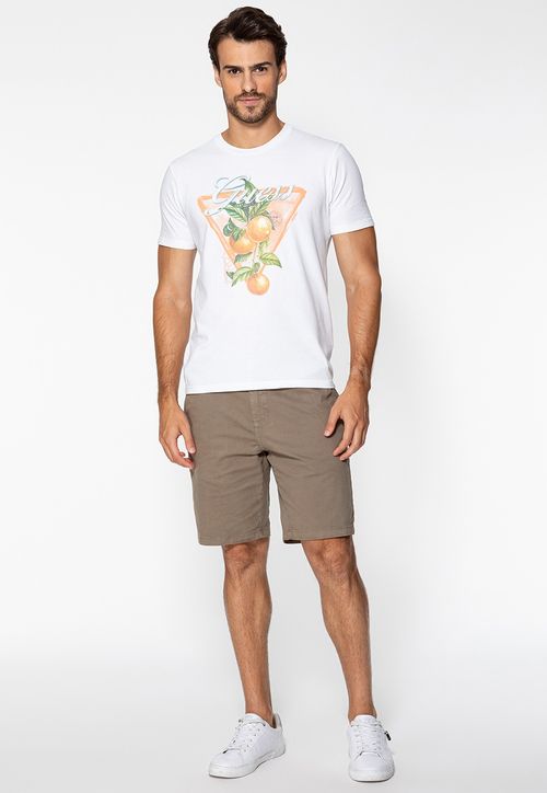 Camiseta Guess Silk Apricot Branco