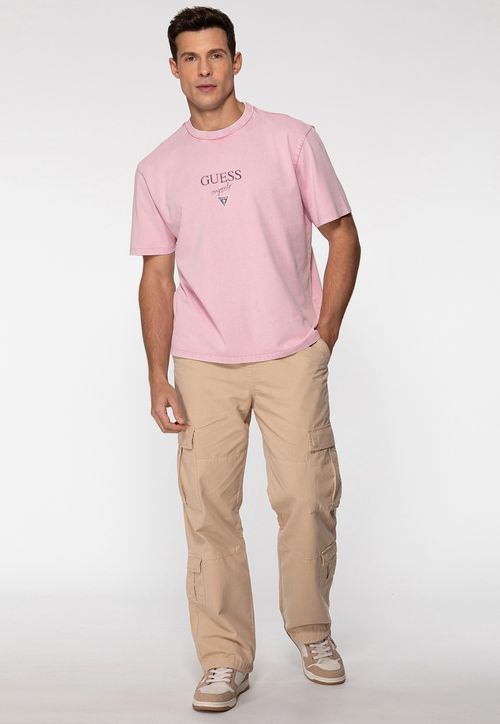 Camiseta Guess Originals Estonada Rosa