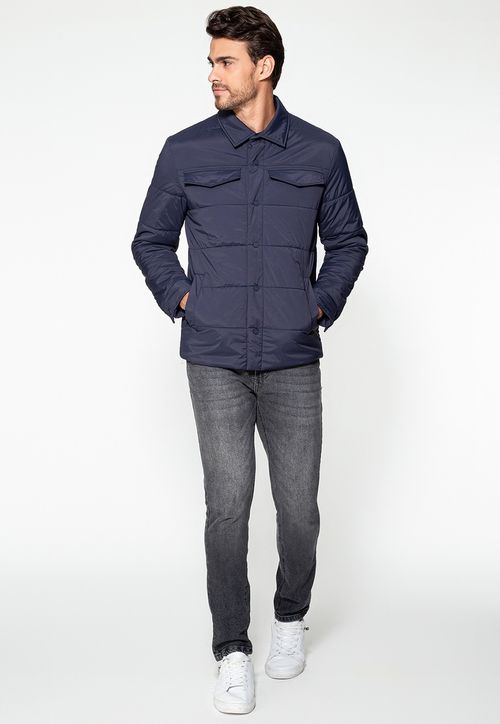 Jaqueta Eco Botões Guess Azul Escuro