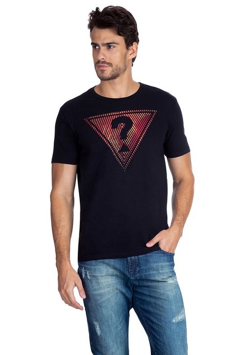 Camiseta Triangle Guess Preto