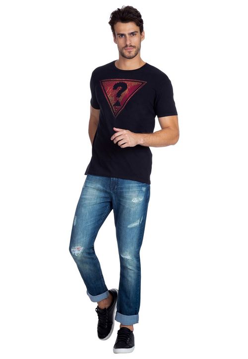 Camiseta Triangle Guess Preto