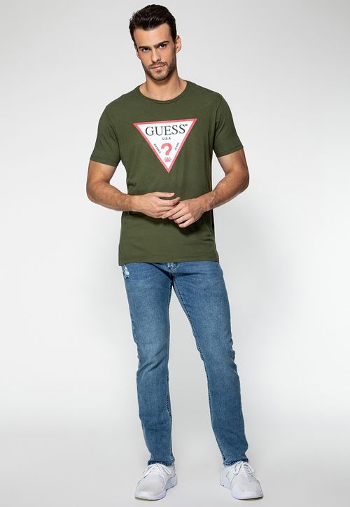 Camiseta Red Logo Guess Verde
