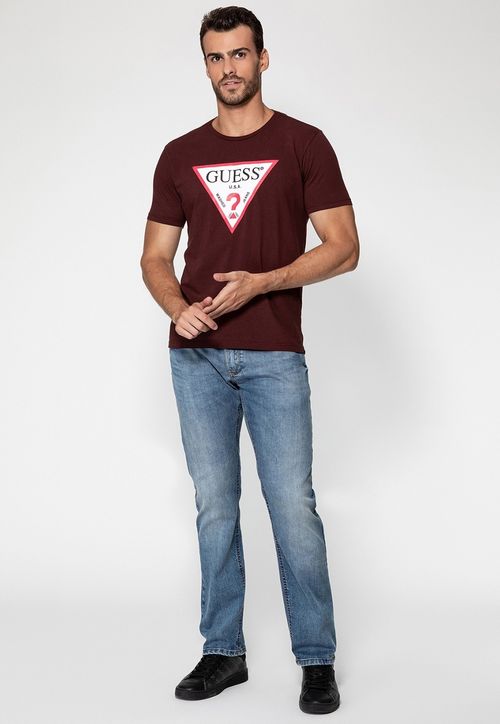 Camiseta Red Logo Guess Roxo