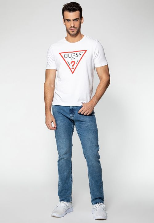 Camiseta Red Logo Guess Branco