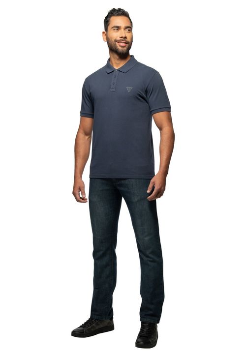 Camisa Polo Guess Basic Azul Escuro