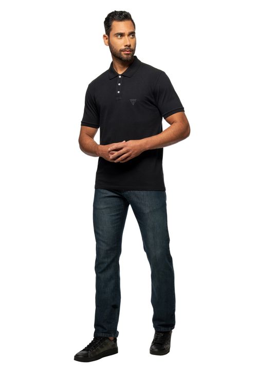 Camisa Polo Guess Basic Preto