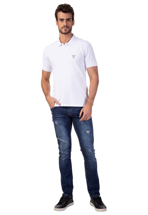 Camisa Polo Guess Basic Branco