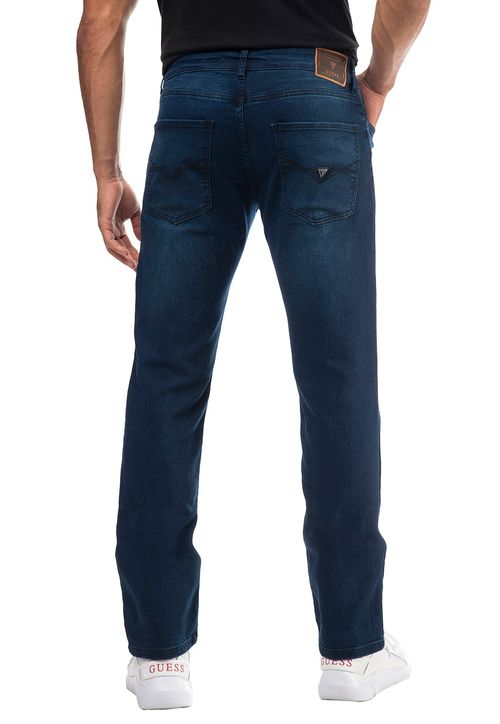 Calça Jeans Slim Straight Guess Azul Escuro