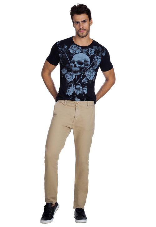 Calça Chino Basic Guess Bege