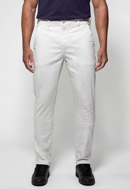 Calça Chino Slim Guess Cinza Claro