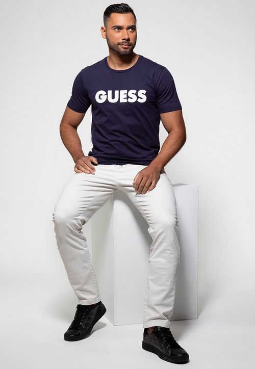 Calça Chino Slim Guess Cinza Claro