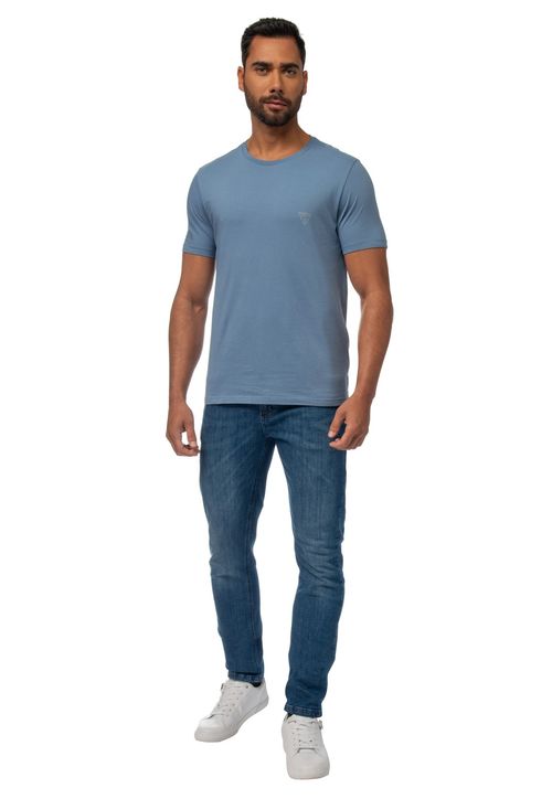 Camiseta Basic Gola C Azul