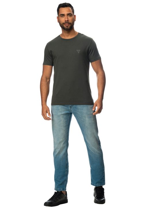 Camiseta Basic Gola C Cinza Escuro