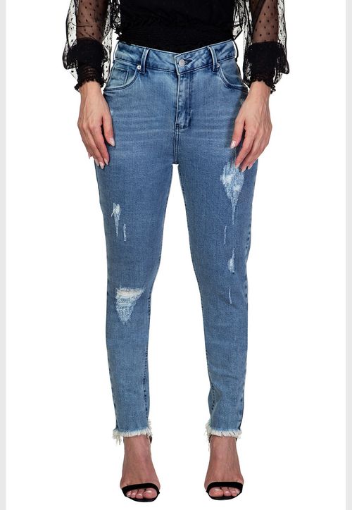Calça Jeans Destroyed 1981 Guess Azul