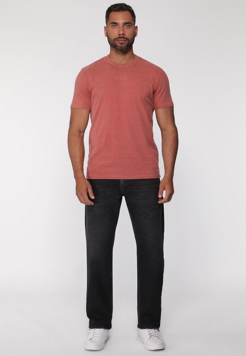 Camiseta Guess Silk Laser Estonada Vermelho