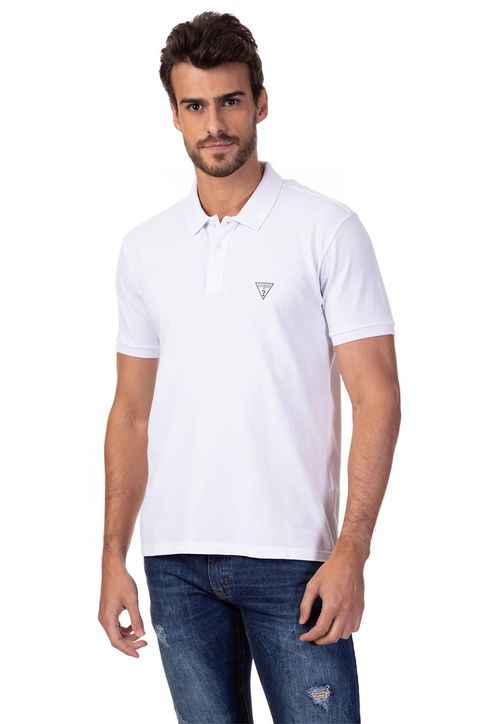 Camisa Polo Guess Basic Branco