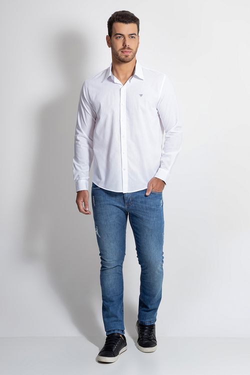 Camisa Basic Solida Guess Branco