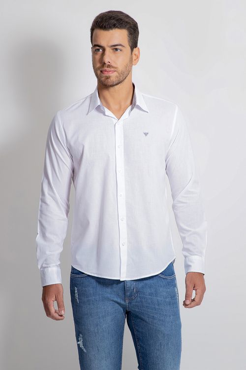 Camisa Basic Solida Guess Branco