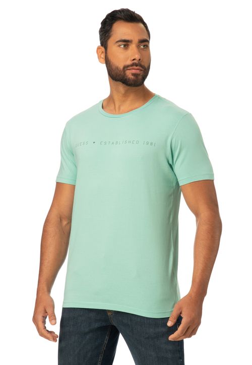 Camiseta Est 1981 Guess Verde Claro