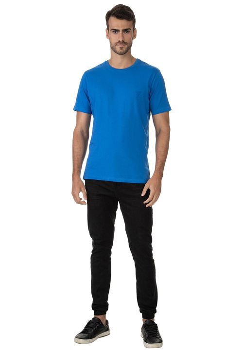 Camiseta Basic Gola C Azul