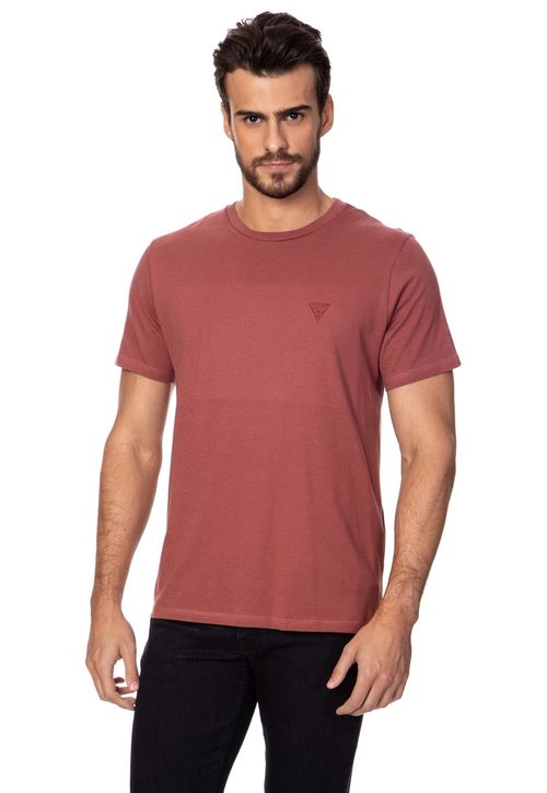 Camiseta Basic Gola C Marrom