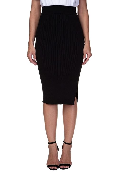 Saia Mid Tricot Guess Preto