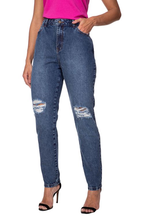 Calça Jeans Guess Mom Azul